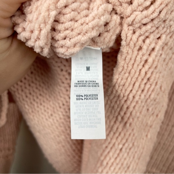 Aerie Oversized Turtleneck Sweater Peach Pink Medium - Picture 6 of 7